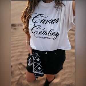 BNWOT Caviar Cowboy Black Oversized T-shirt size S $60 USD